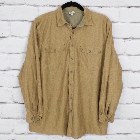 L.L. Bean Other - LL Bean Tan Button Down Long Sleeve Shirt Size XLT
